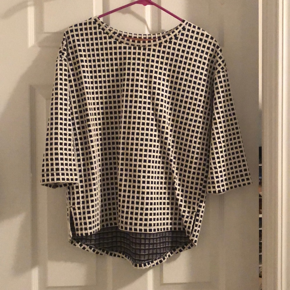 Black and white checkered shirt